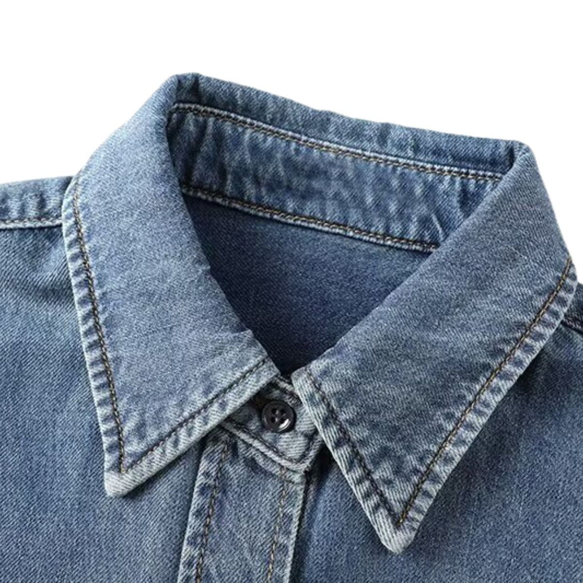 Vestido midi vaquero sin mangas con botones y aberturas en la parte delantera