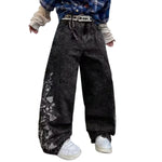 Men’s Y2K Floral Embroidered Baggy Jeans