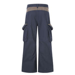 Contrast Panel Multi Pocket Utility Cargo Pants
