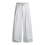 Double-Pleat Baggy Wide-Leg Trousers