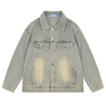 Unisex Retro Street Washed Vintage Denim Jacket
