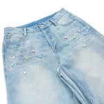 Vintage Star Embellished Wide Leg Jeans