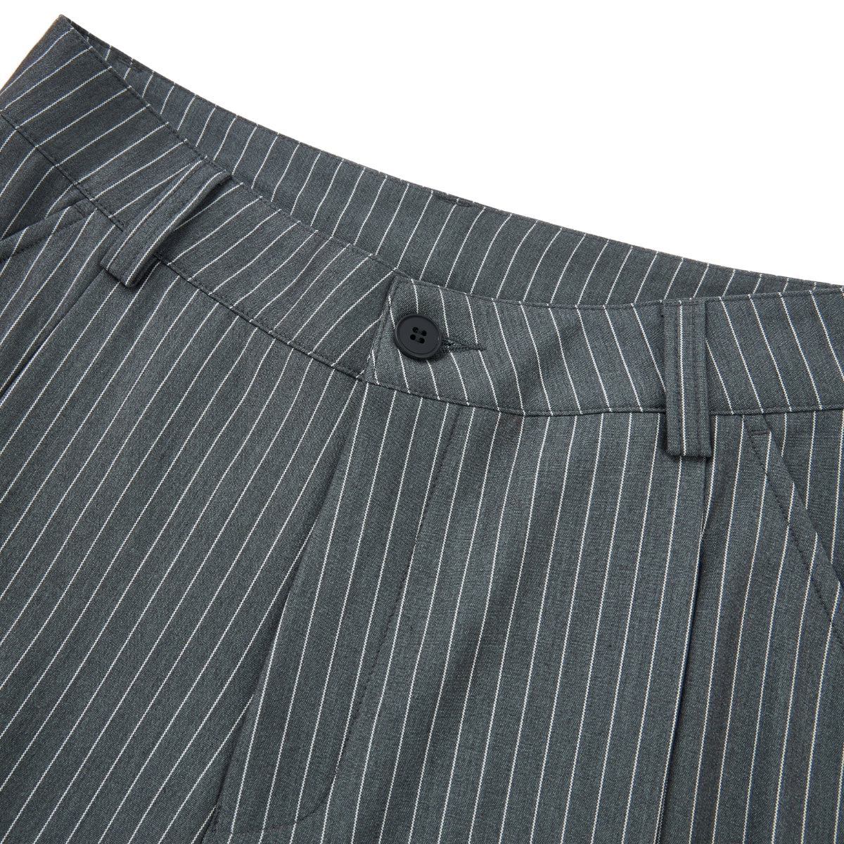 Vintage Stripe Barrel-Leg Tailored Trousers