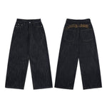 Vintage Embroidered Baggy Denim Jeans