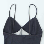 Falda vaquera con bordado de perlas y lavado vintage