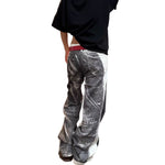 Vintage Contrast Panel Straight Leg Jeans