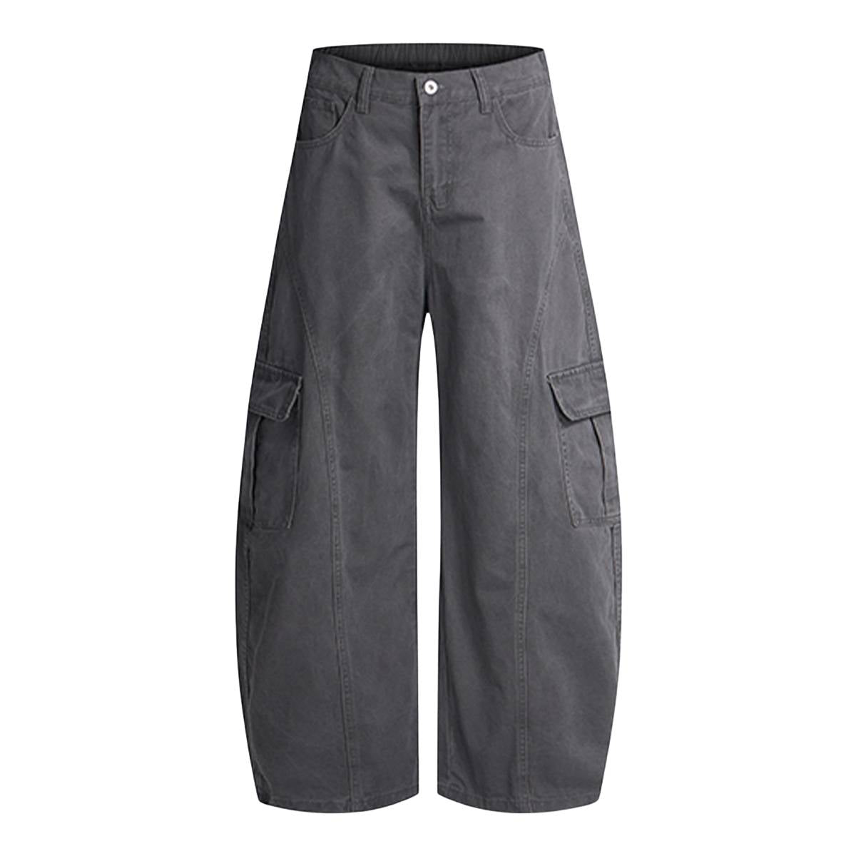 Vintage Multi-Pocket Curved Relaxed Pants