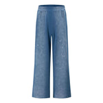 Dirty Washed Tie-Dye Splatter Print Relaxed Straight Leg Pants