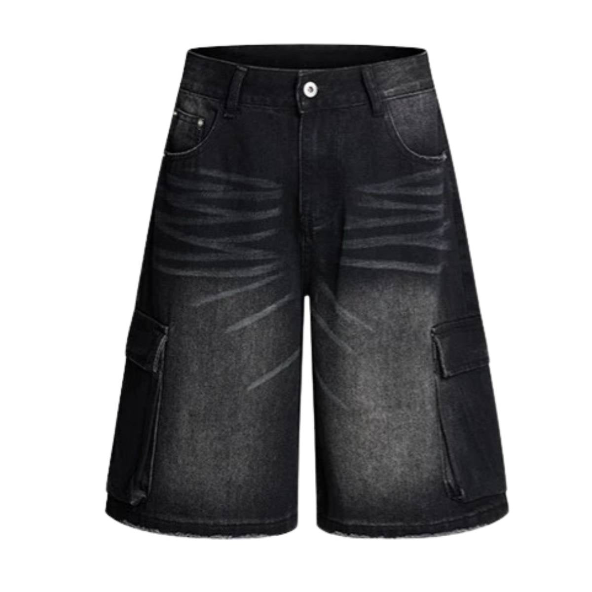 Wash Utility Pocket Denim Shorts