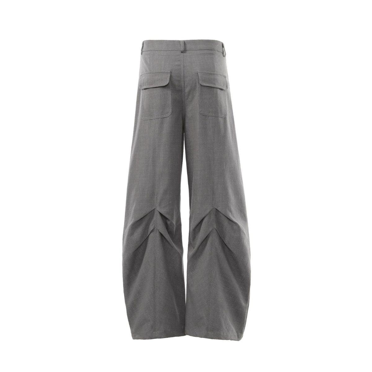 Old Money Draped Wide Leg Barrel Trousers