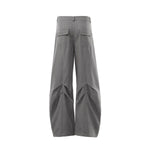 Old Money Draped Wide Leg Barrel Trousers