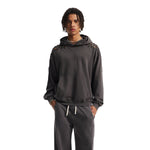 Sudadera con capucha desgastada y lavada a la piedra para hombre