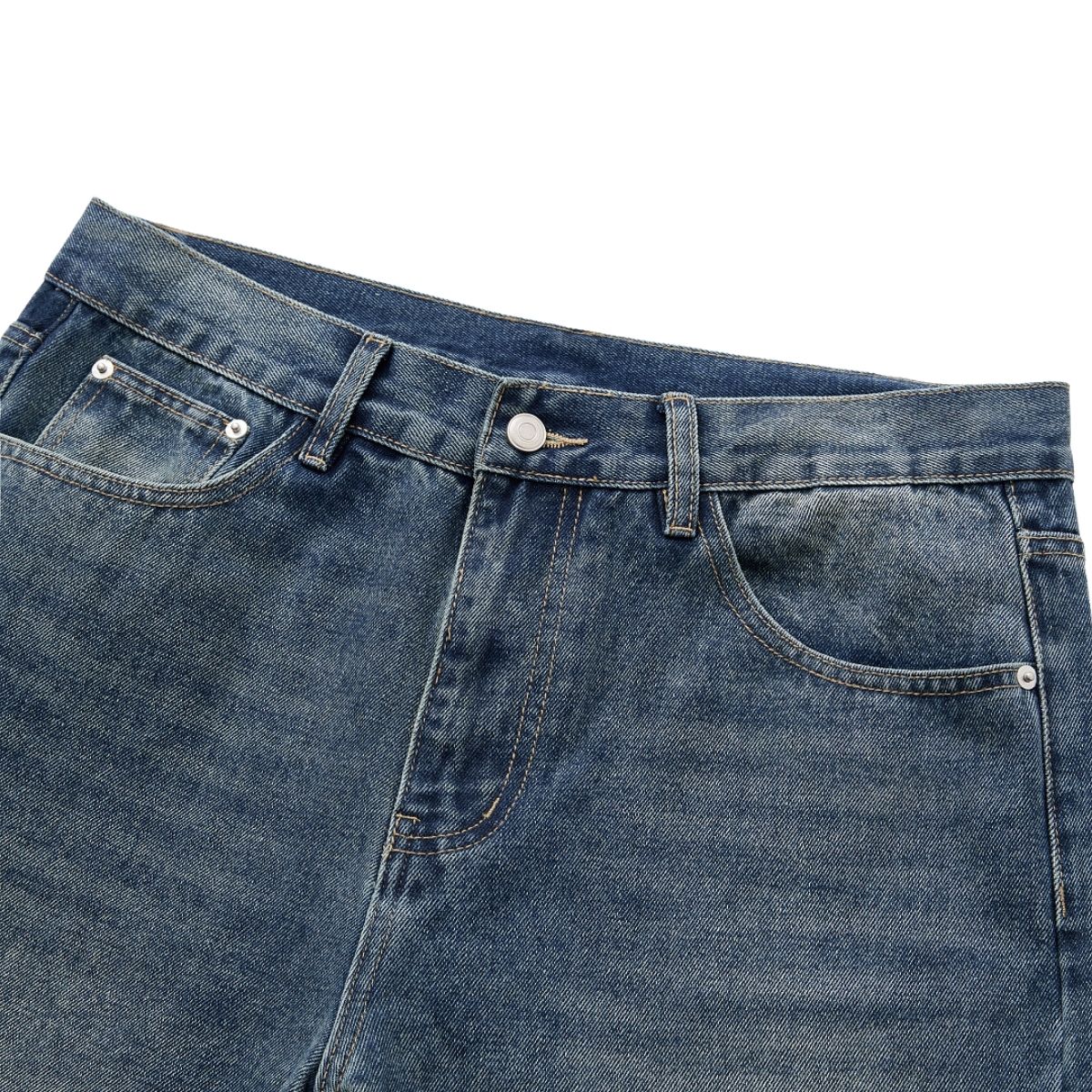 Vintage Washed Faded Flare Jeans