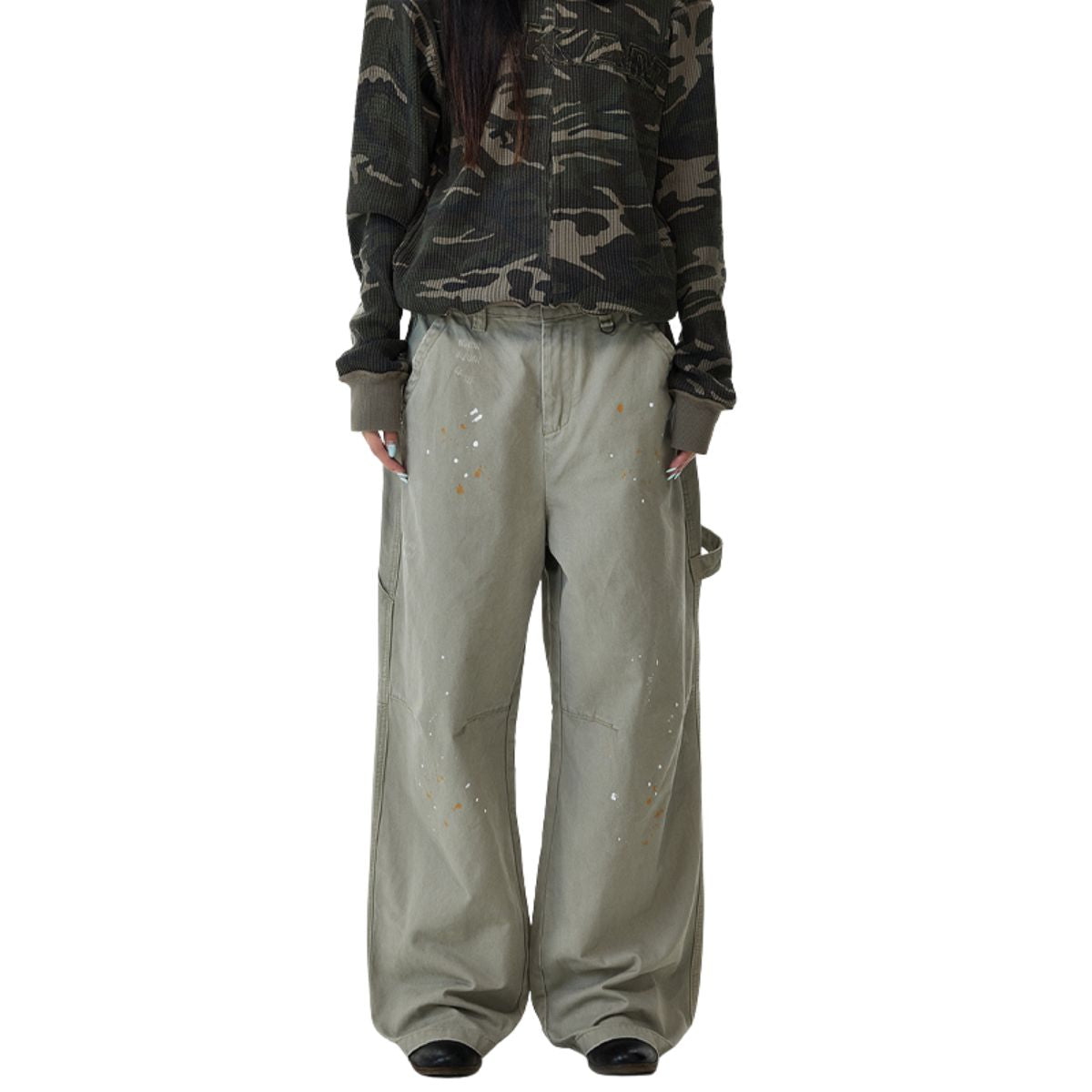 Paint Splatter Wide Leg Pants