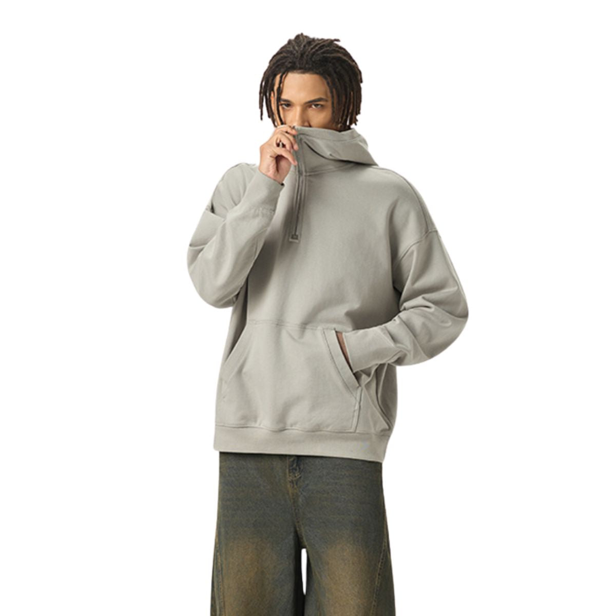 Heavyweight Half Zip-Up Oversized Hoodie
