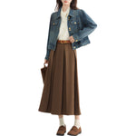 Vestido midi vaquero sin mangas con botones y aberturas en la parte delantera