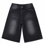 Bermudas con lavado vintage y salpicaduras de tinta