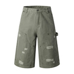 Bermudas con bordado lavado vintage