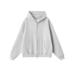 Old‑Money Boxy Fleece‑Lined Zip‑Up Hoodie