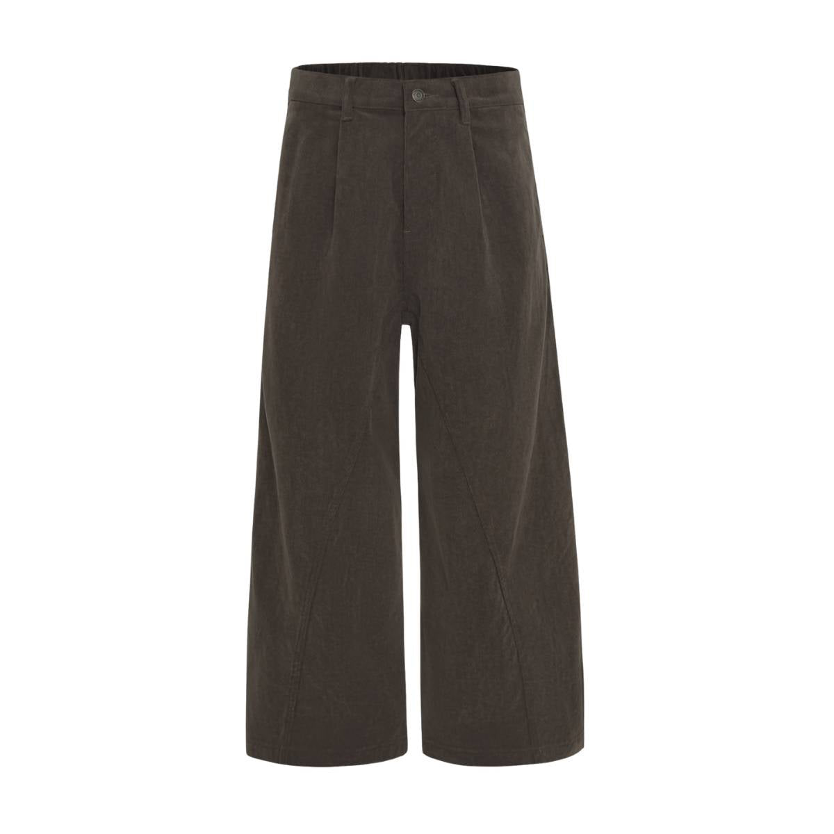 Ins Style Washed Corduroy Striped Relaxed Wide Leg Pants