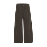 Ins Style Washed Corduroy Striped Relaxed Wide Leg Pants