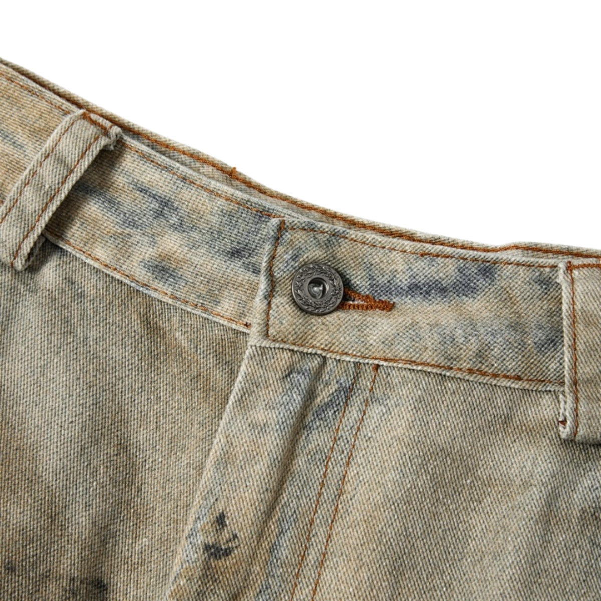Bermudas con bordado lavado vintage