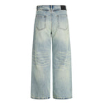 Men's Heavy-Washed Punk Loose Wide-Leg Straight Jeans