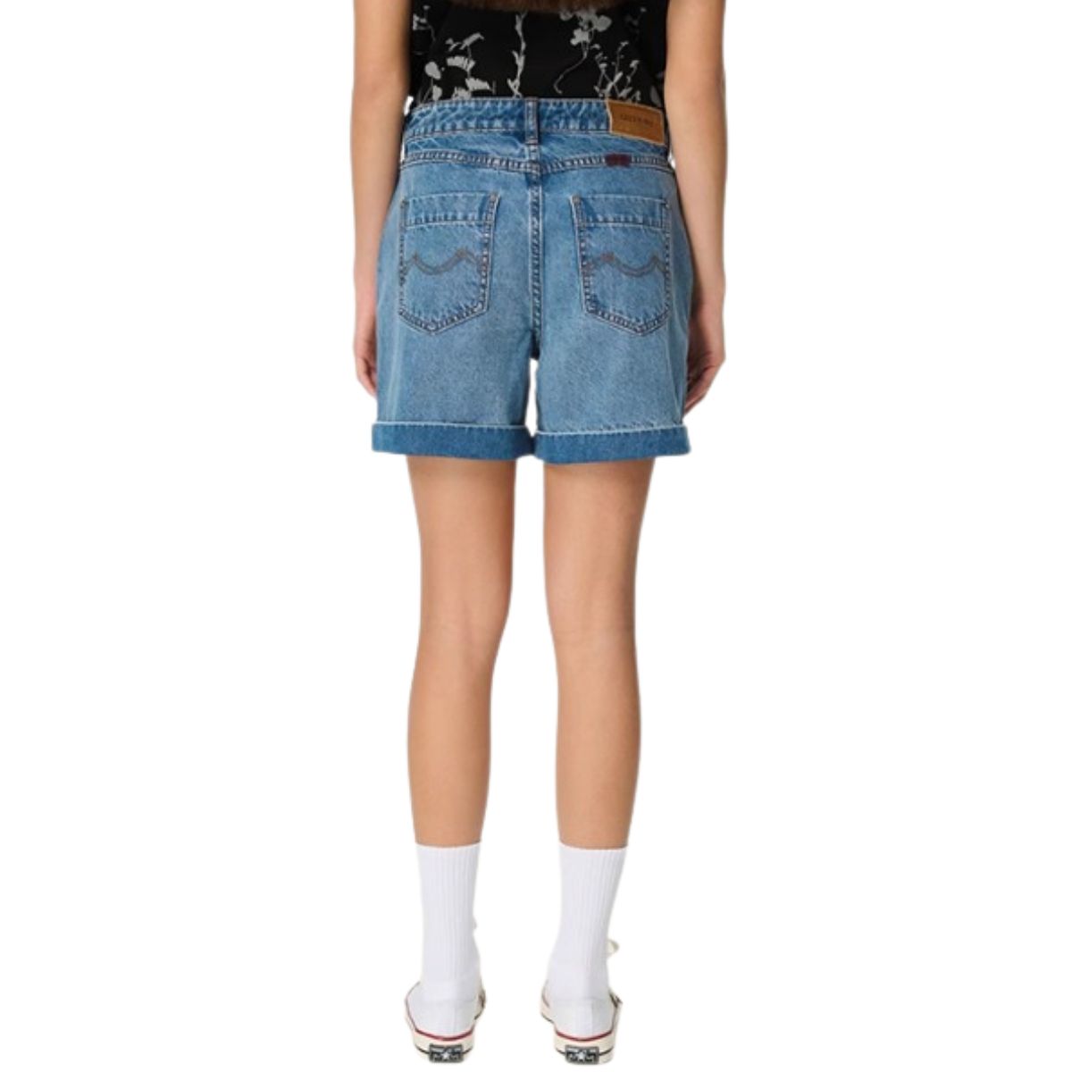 Women's Relaxed Fit Cuffed Denim Shorts