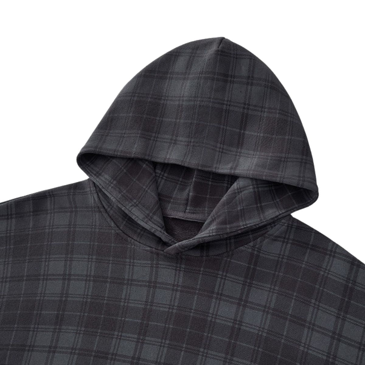 Plaid Collegiate Hoodie French Terry Sweatshirt