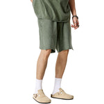 Washed Raw Edge Baggy Shorts