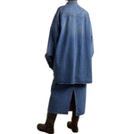 Oversized Ombré Washed Denim Jacket