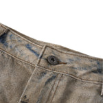 Muddy Wash Denim Texture Loose-Fit Jeans