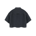 Washed Cotton Button Collar Tee 310G