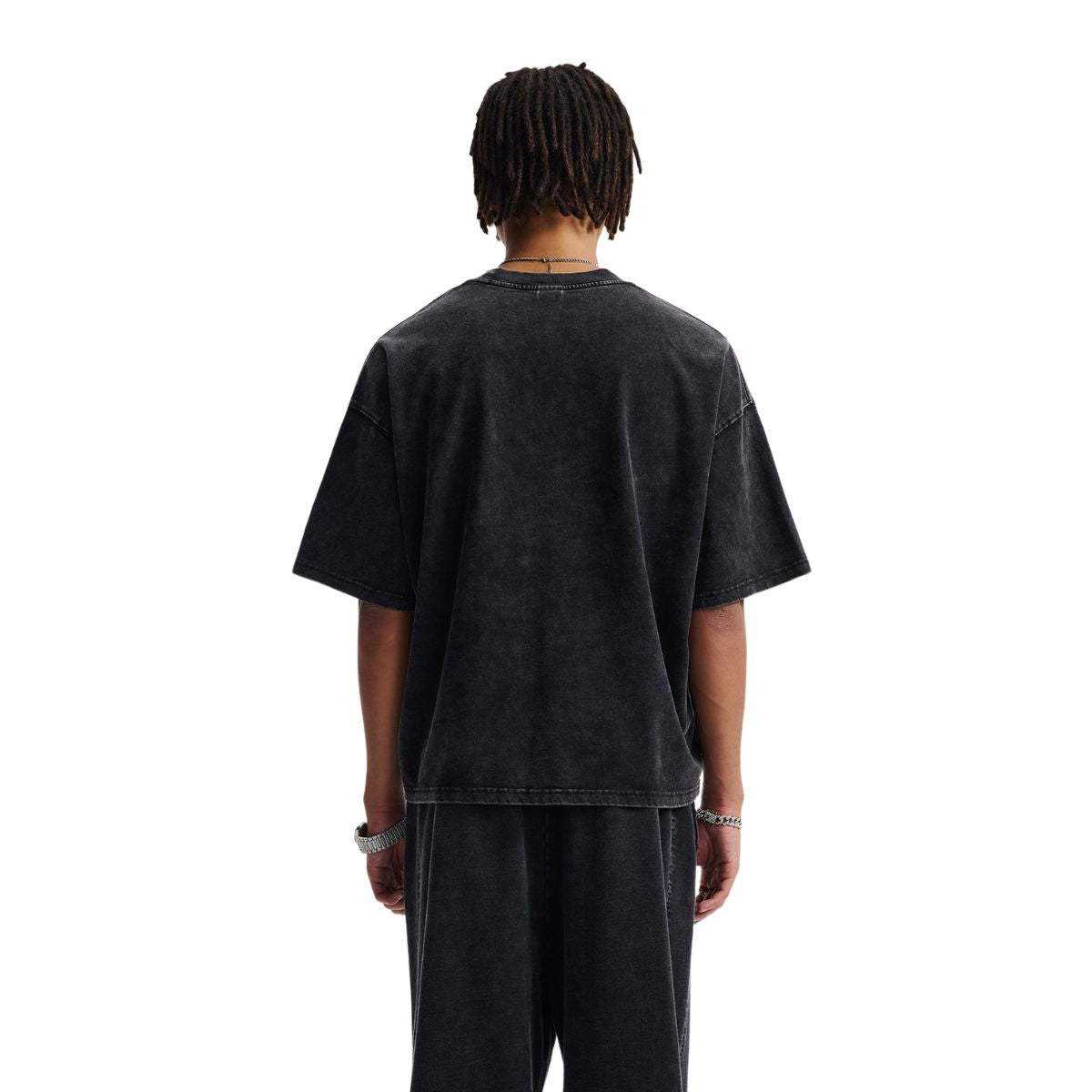 Camiseta vintage lavada, cuadrada y pesada, 8.25 oz