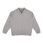 Heavyweight Cotton Polo Collar Long Sleeve Sweatshirt