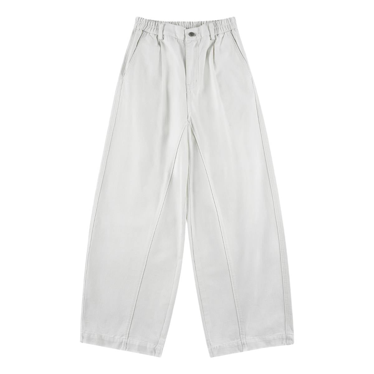 Relaxed Pleated Wide Leg Trousers