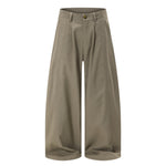 Minimalist Wide-Leg Pleated Pants