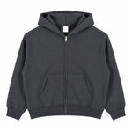 Boxy Cropped 340G Thermal Fleece Zip Hoodie