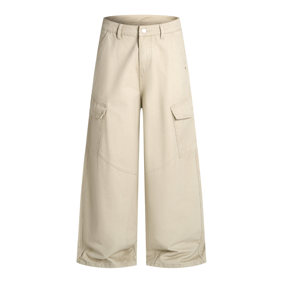 Vintage Baggy Paneled Straight-Leg Cargo Pants