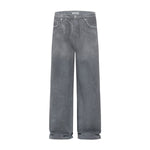 Vintage Washed Spray-Dyed Relaxed Straight-Leg Jeans