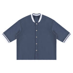 Heavyweight V Neck Button Cardigan Tee 320G