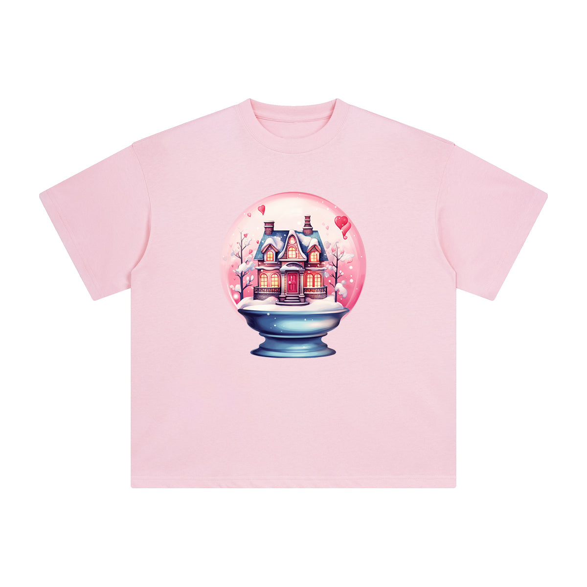 Valentine Snow Globe Graphic Tee-INNBLAC Fashion Apparel