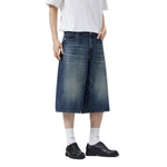 Y2K Loose Fit Wide Leg Denim Shorts