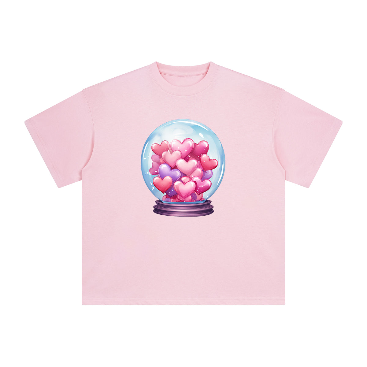Valentine Love Globe Graphic Tee-INNBLAC Fashion Apparel