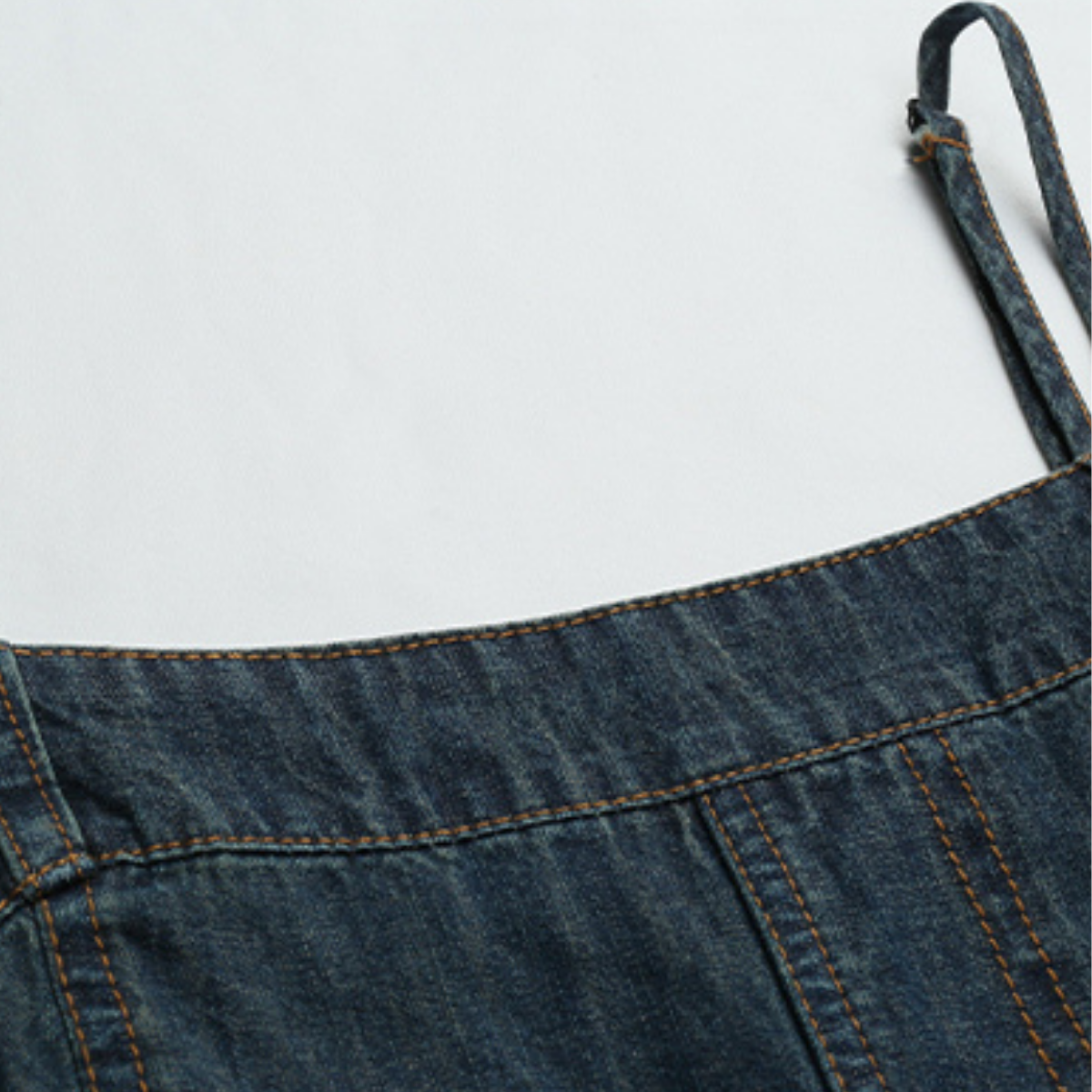 Women's Dark Denim Strappy Midi Dress