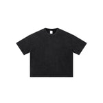 Camiseta destructiva de peso pesado con borde crudo de 10 oz