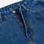 Old Money Style Dark Blue Straight‑Leg Vintage Denim Jeans