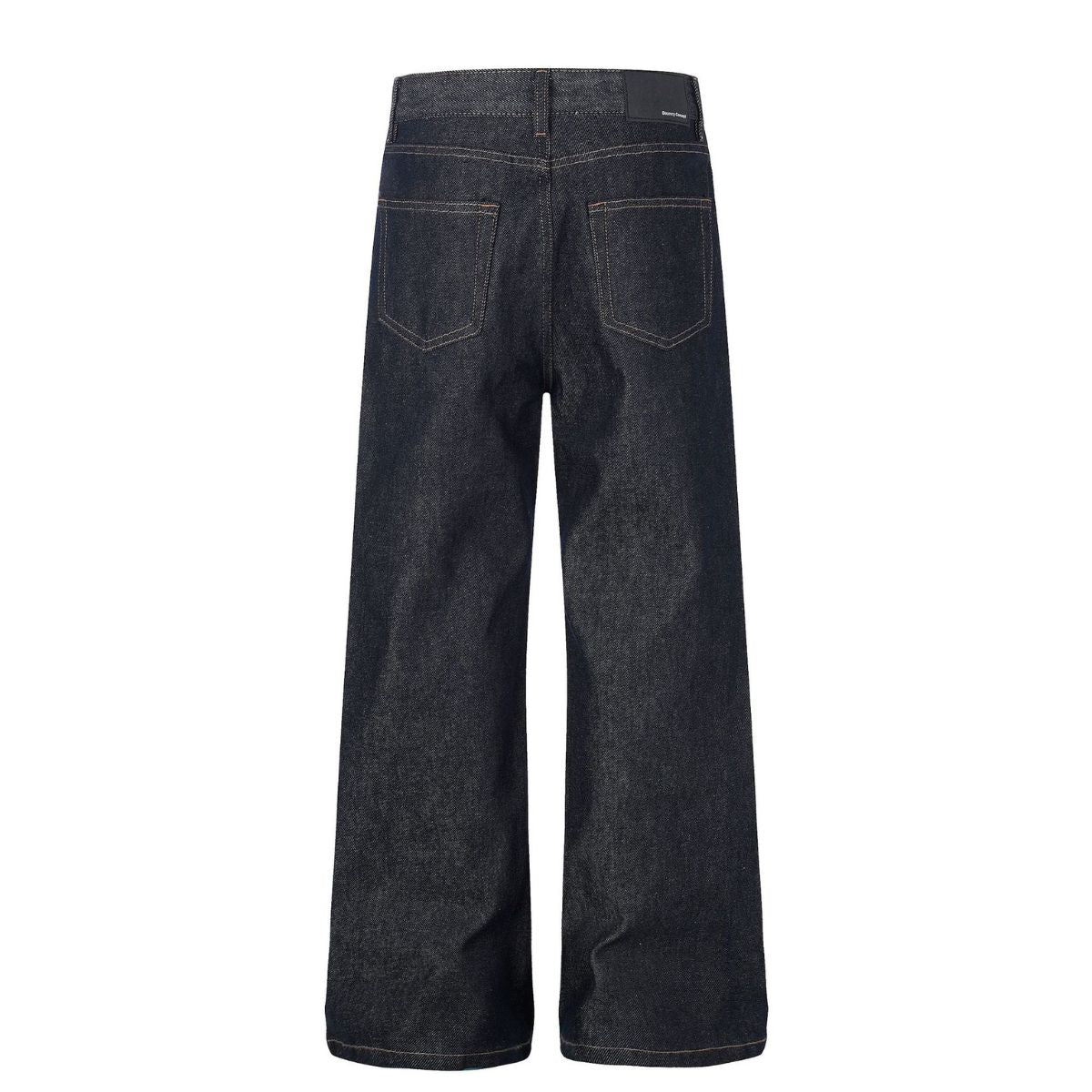 Raw Denim Wide Leg Metal Hardware Jeans