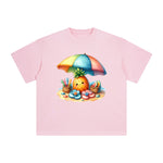 Seaside Resort Comic Graphic Tee-INNBLAC Fashion Apparel
