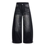 Gradient Washed Whiskered Relaxed Adjustable Hem Pants